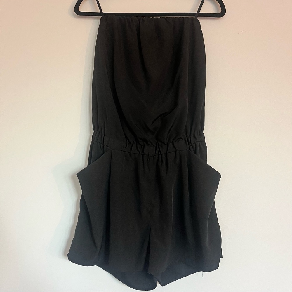 Chic Black Strapless Jumpsuit